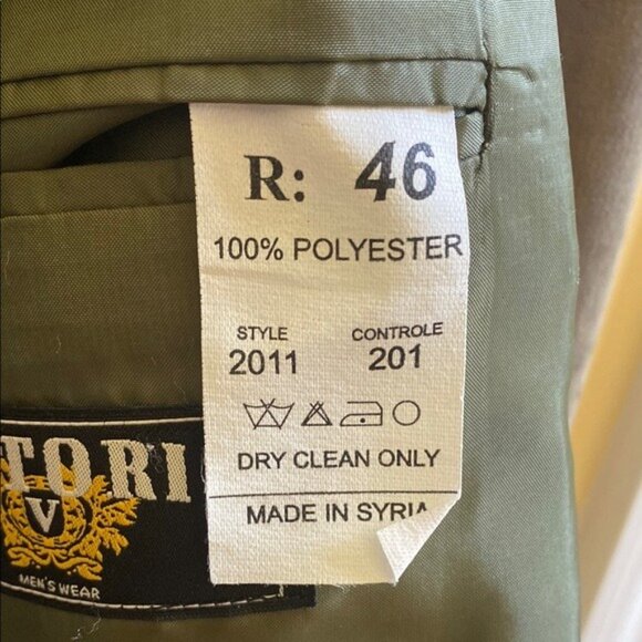 Victorio Mens Olive Green Blazer Jacket Size R:46 - Picture 3 of 6